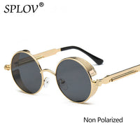 Thumbnail for Vintage Round Polarized Sunglasses Retro Steampunk Sun Glasses AV8R