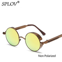 Thumbnail for Vintage Round Polarized Sunglasses Retro Steampunk Sun Glasses AV8R