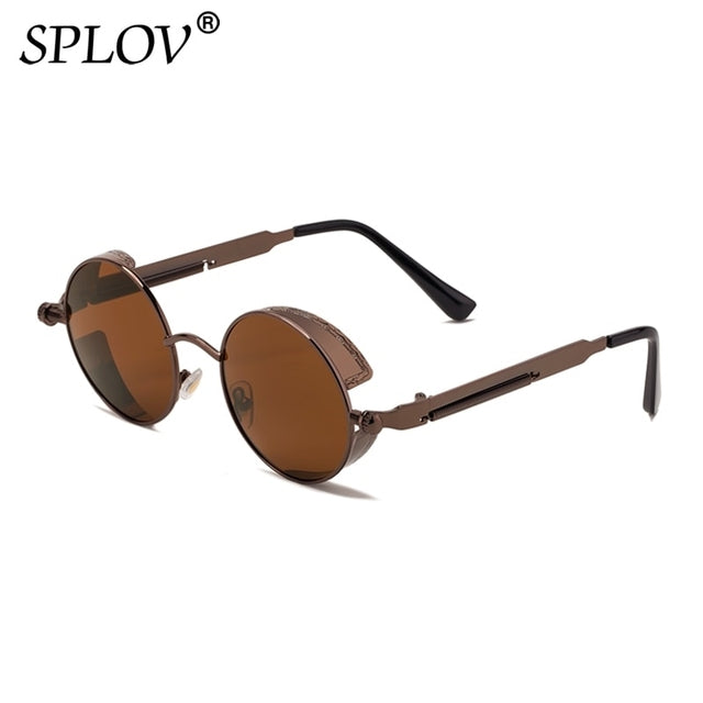 Vintage Round Polarized Sunglasses Retro Steampunk Sun Glasses AV8R