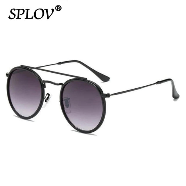 Retro Round Metal Sunglasses Men Women Steampunk Brand Designer Glasses AV8R