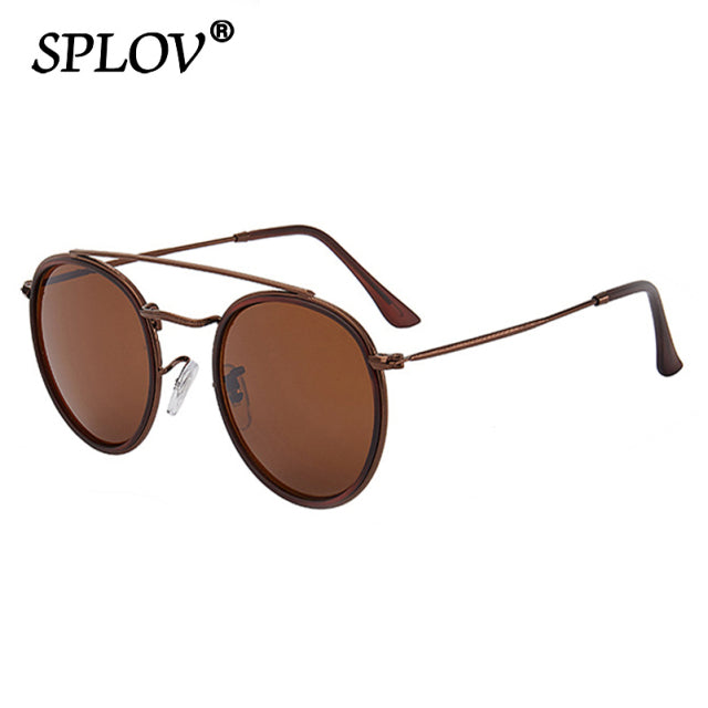 Retro Round Metal Sunglasses Men Women Steampunk Brand Designer Glasses AV8R