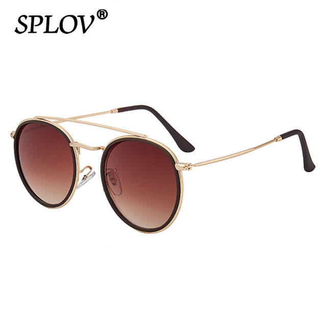 Retro Round Metal Sunglasses Men Women Steampunk Brand Designer Glasses AV8R