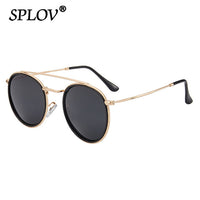 Thumbnail for Retro Round Metal Sunglasses Men Women Steampunk Brand Designer Glasses AV8R