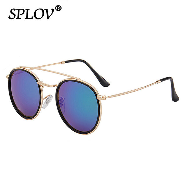 Retro Round Metal Sunglasses Men Women Steampunk Brand Designer Glasses AV8R