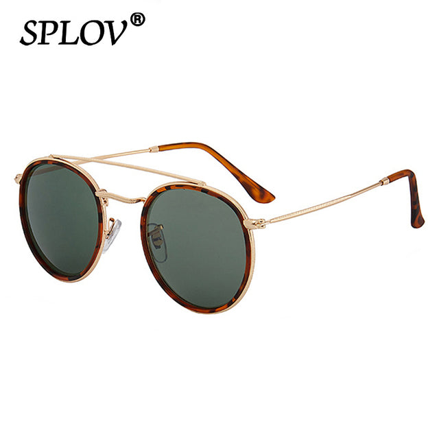 Retro Round Metal Sunglasses Men Women Steampunk Brand Designer Glasses AV8R