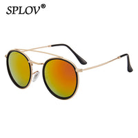 Thumbnail for Retro Round Metal Sunglasses Men Women Steampunk Brand Designer Glasses AV8R