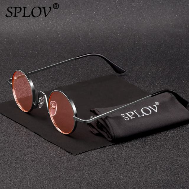 Vintage Rap Sunglasses Men Women Steam Punk Style Hip-Hop Small Round Metal Frame AV8R