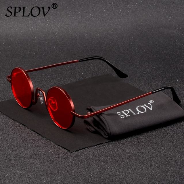 Vintage Rap Sunglasses Men Women Steam Punk Style Hip-Hop Small Round Metal Frame AV8R