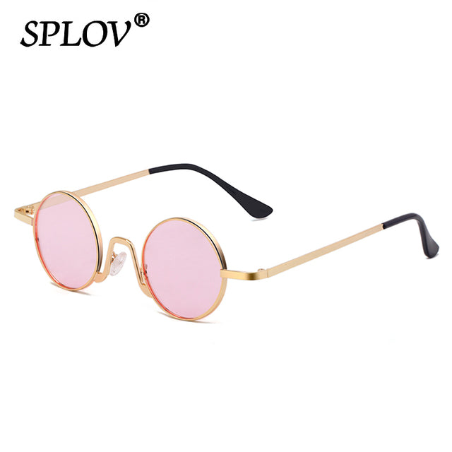 Vintage Rap Sunglasses Men Women Steam Punk Style Hip-Hop Small Round Metal Frame AV8R