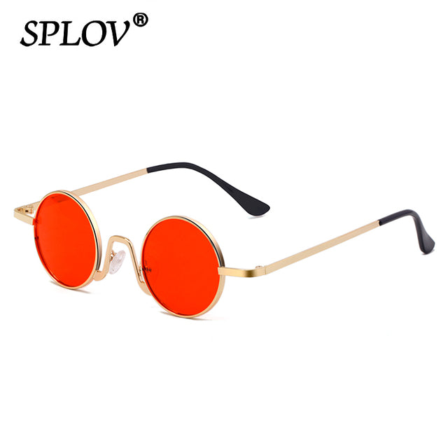 Vintage Rap Sunglasses Men Women Steam Punk Style Hip-Hop Small Round Metal Frame AV8R