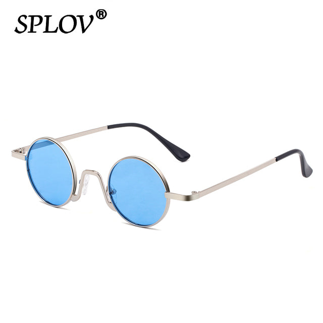 Vintage Rap Sunglasses Men Women Steam Punk Style Hip-Hop Small Round Metal Frame AV8R