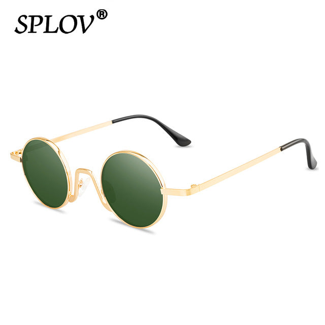 Vintage Rap Sunglasses Men Women Steam Punk Style Hip-Hop Small Round Metal Frame AV8R