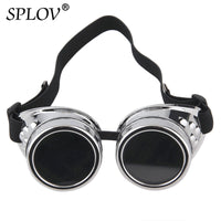 Thumbnail for Retro Round Metal Steampunk Men Sunglasses AV8R