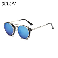 Thumbnail for Fashion Vintage Steam Punk Round Clip On Sunglasses Men Women AV8R