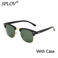 Thumbnail for Semi Rimless Polarized Sunglasses Men Women Vintage Metal Sun Glasses AV8R