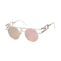 Thumbnail for Fashion Round Steampunk Men Sunglasses Women Metal Frame Retro Gothic Design AV8R