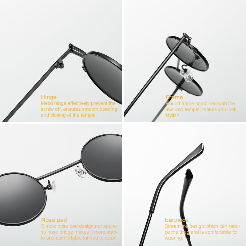 New Street Fashion Small Round Sunglasses Men Women Stylish Frame Design AV8R