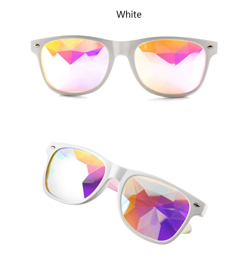 Kaleidoscope Sunglasses Men Women Square Frame Diamond Mosaic Glasses AV8R