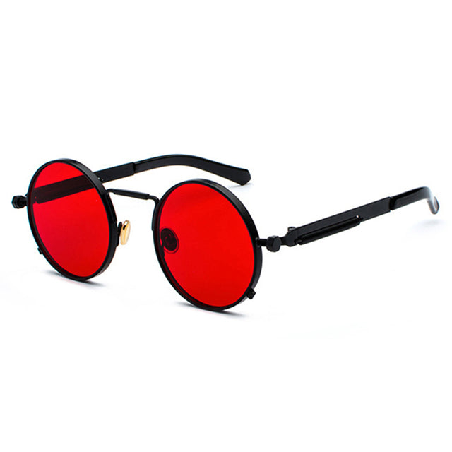 New Punk Sunglasses Men Women Retro Round Steam Brand Designer Small Circle Sun Glasses AV8R