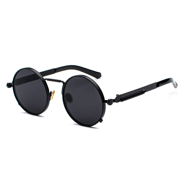 New Punk Sunglasses Men Women Retro Round Steam Brand Designer Small Circle Sun Glasses AV8R