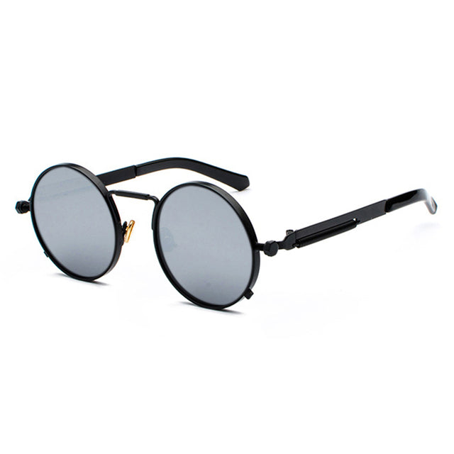 New Punk Sunglasses Men Women Retro Round Steam Brand Designer Small Circle Sun Glasses AV8R