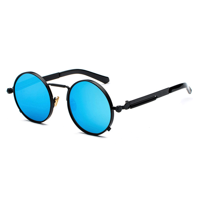 New Punk Sunglasses Men Women Retro Round Steam Brand Designer Small Circle Sun Glasses AV8R