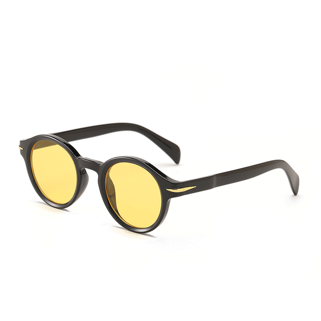 Fashion Small Round Sunglasses Women Men Vintage Yellow Sun Glasses AV8R