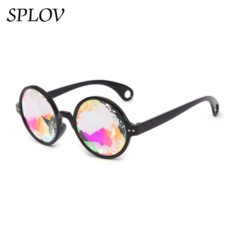 Hot Sale Round Frame Holographic Kaleidoscope Men Women Sunglasses AV8R