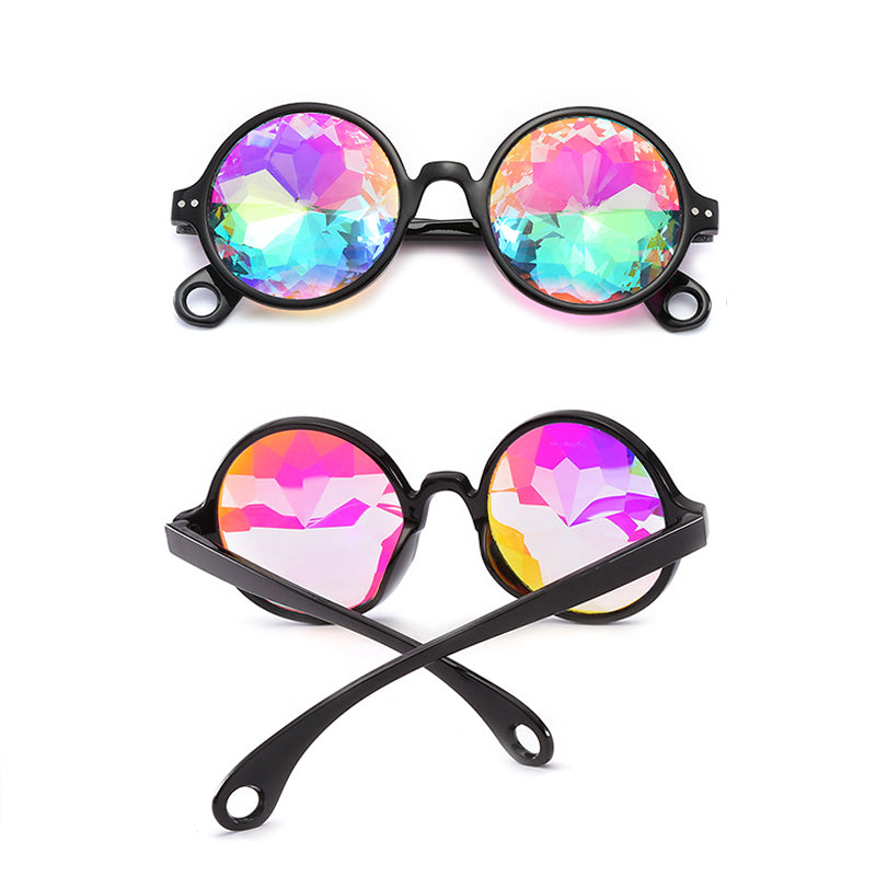 Hot Sale Round Frame Holographic Kaleidoscope Men Women Sunglasses AV8R