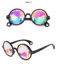 Thumbnail for Hot Sale Round Frame Holographic Kaleidoscope Men Women Sunglasses AV8R