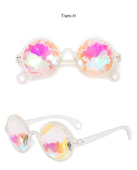 Thumbnail for Hot Sale Round Frame Holographic Kaleidoscope Men Women Sunglasses AV8R