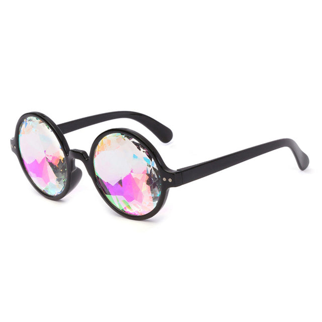 Hot Sale Round Frame Holographic Kaleidoscope Men Women Sunglasses AV8R