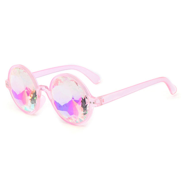 Hot Sale Round Frame Holographic Kaleidoscope Men Women Sunglasses AV8R