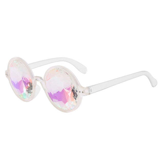 Hot Sale Round Frame Holographic Kaleidoscope Men Women Sunglasses AV8R