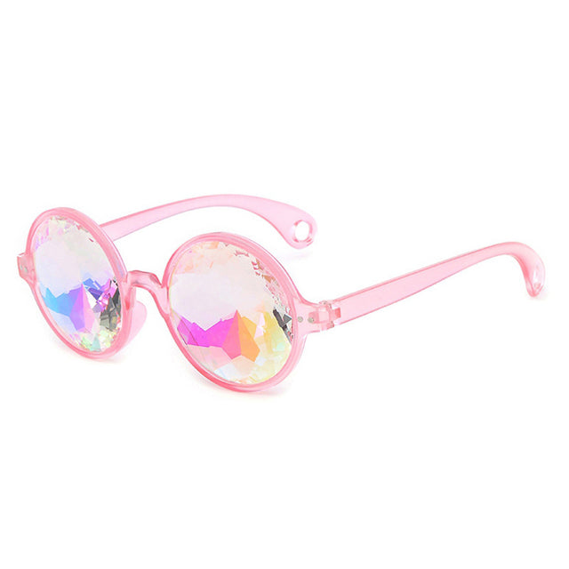 Hot Sale Round Frame Holographic Kaleidoscope Men Women Sunglasses AV8R