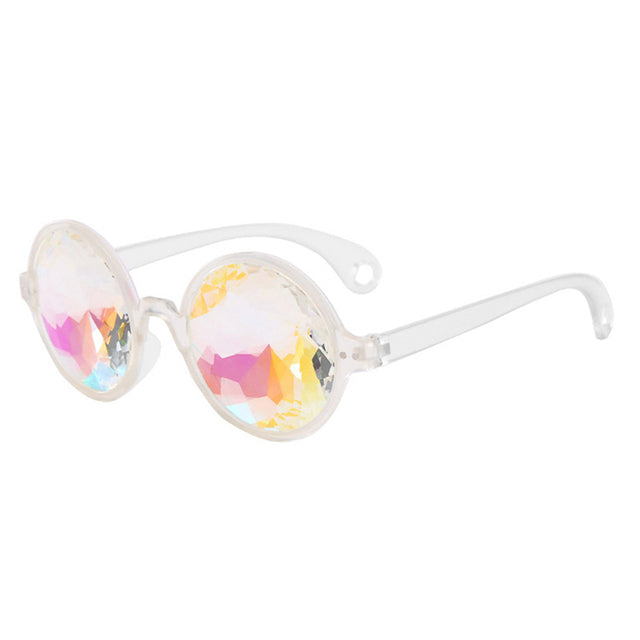 Hot Sale Round Frame Holographic Kaleidoscope Men Women Sunglasses AV8R