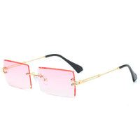 Thumbnail for Trendy Rimless Rectangle Sunglasses New Cut Design Luxury Square Glasses AV8R