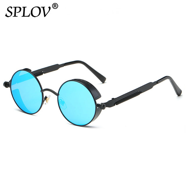 Retro Round Steam Punk Sunglasses Men Women Brand AV8R