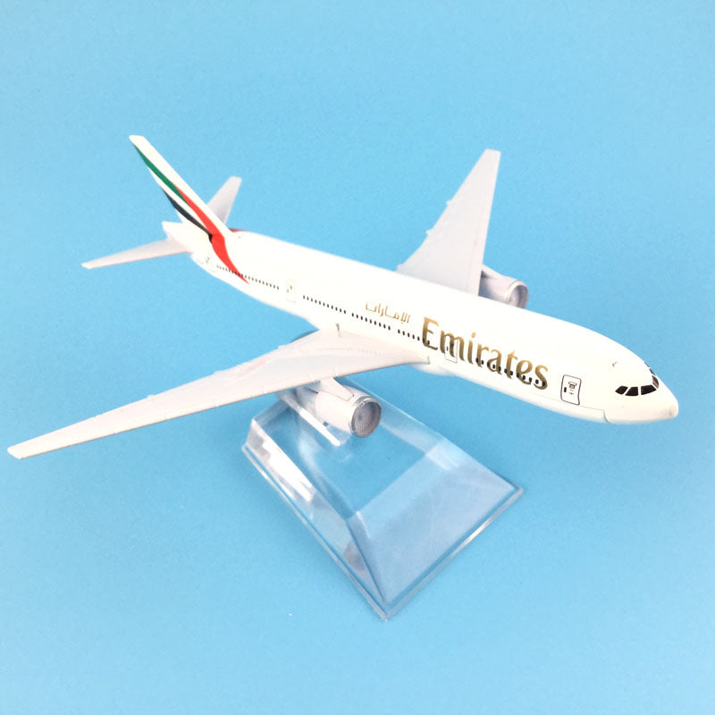 plane model Boeing 777 emirates airline aircraft 777 Metal Solid simulation airplane model for kids toys Christmas gift AV8R