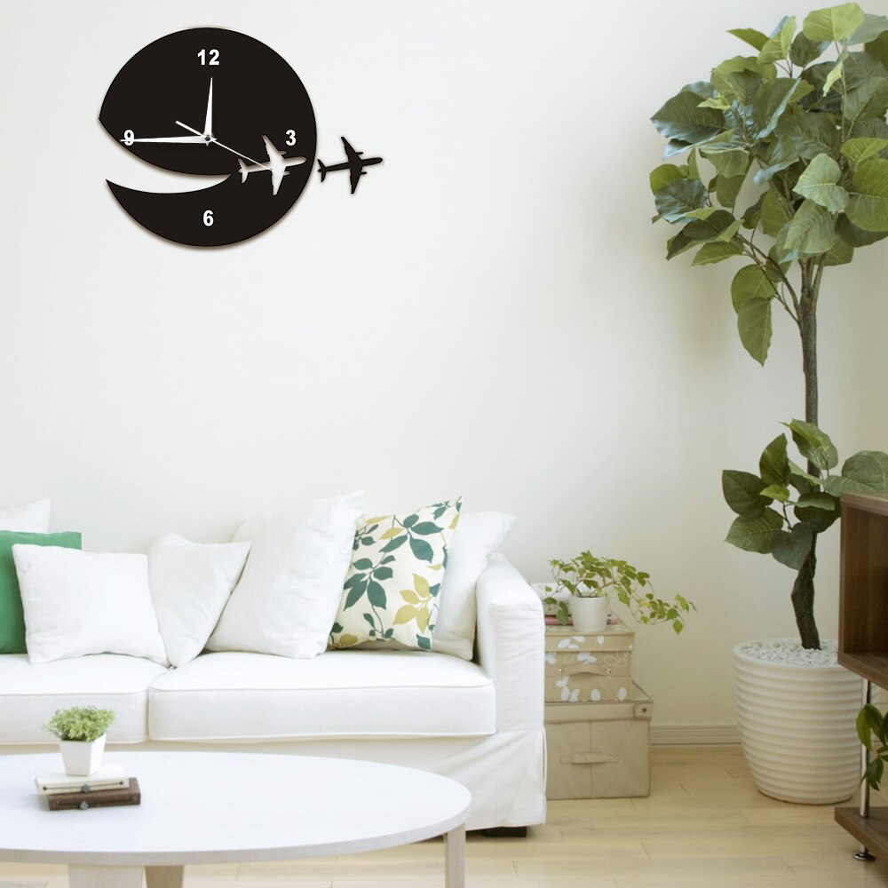 My Plane Flew Away Wall Art Home Decor Wall Clock Flying Plane THE AVIATOR