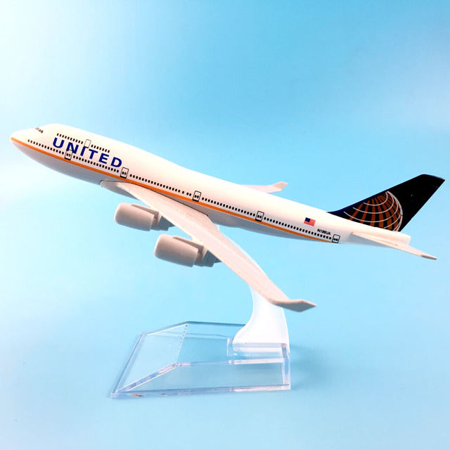 American Air United Airlines Boeing 747 B747 400 Airways Plane Model Aircraft Airplane AV8R