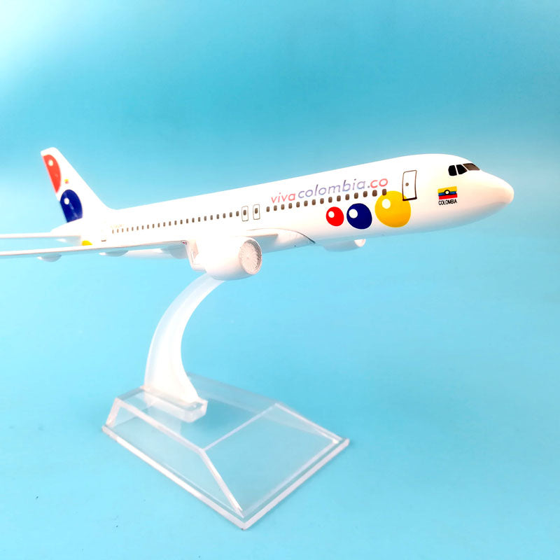 viva colombia Airlines Aeroplane model Airbus A320 airplane 16CM Metal alloy diecast 1:400 airplane model toys Collectible gift AV8R