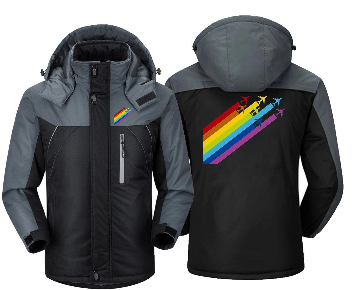 Rainbow Chemtrails Jacket for Winter