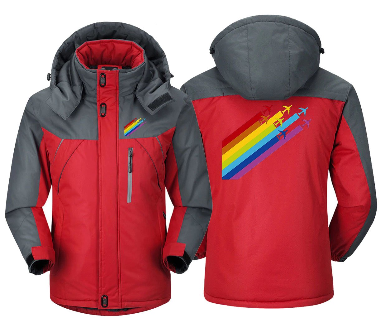 Rainbow Chemtrails Jacket for Winter