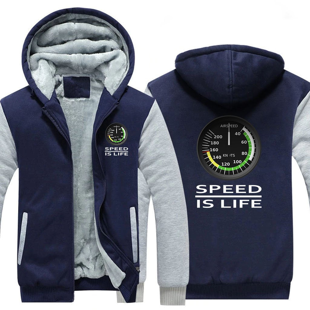 SPEED IS LIFE ZIPPER SWEATER THE AV8R