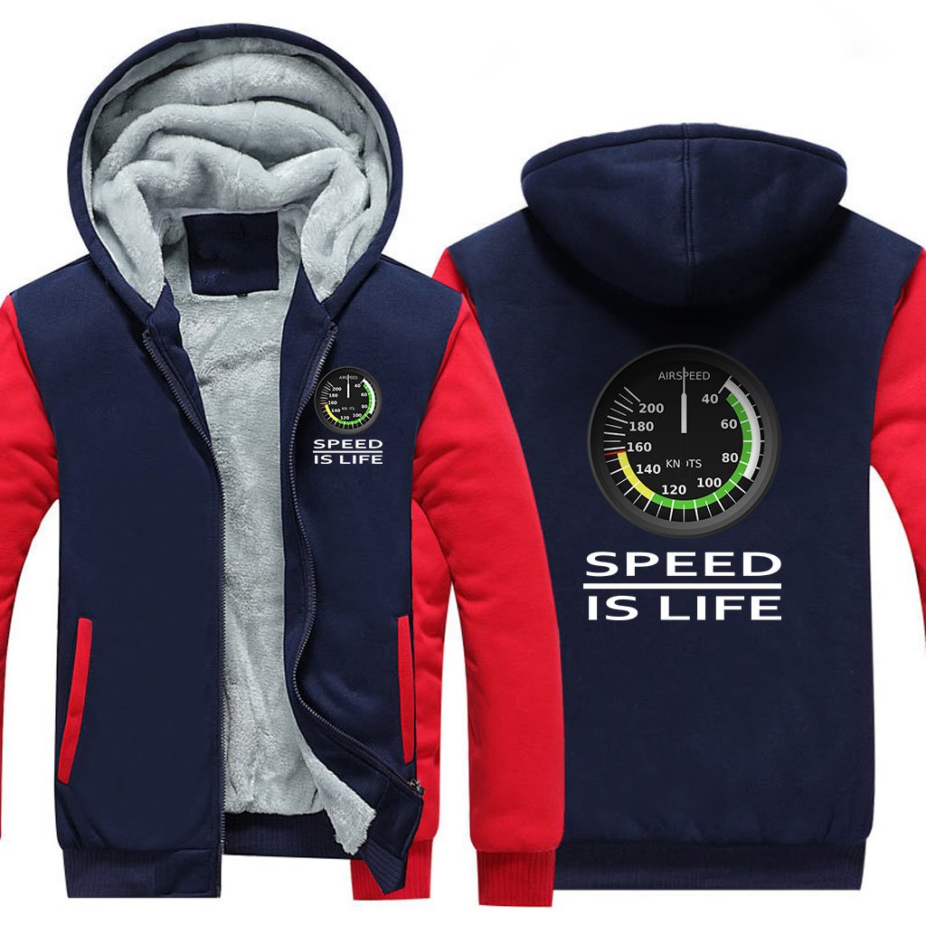 SPEED IS LIFE ZIPPER SWEATER THE AV8R