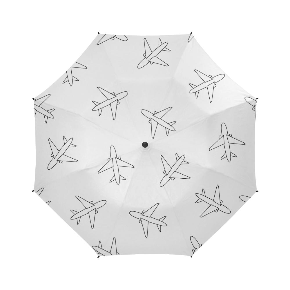 STOCK VECTOR PATTERN WITH LINE PLANE. SEMI-AUTOMATIC FOLDABLE UMBRELLA (MODEL U05) e-joyer