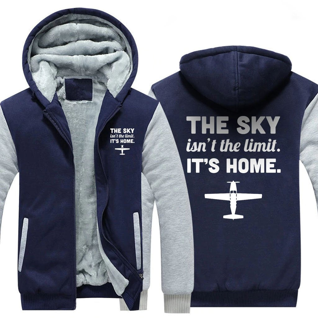 THE SKY ISN'T THE LIMIT. IT'S HOME ZIPPER SWEATER THE AV8R