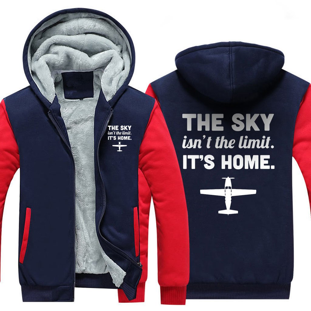 THE SKY ISN'T THE LIMIT. IT'S HOME ZIPPER SWEATER THE AV8R