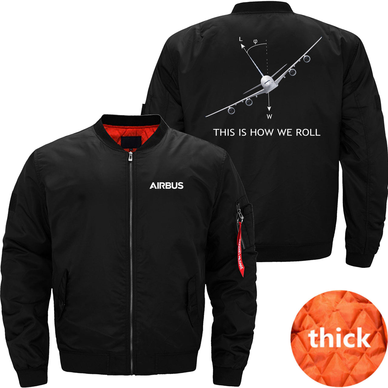 THIS IS HOW WE ROLL Ma-1 Bomber Jacket Flight Jacket Aviator Jacket THE AV8R